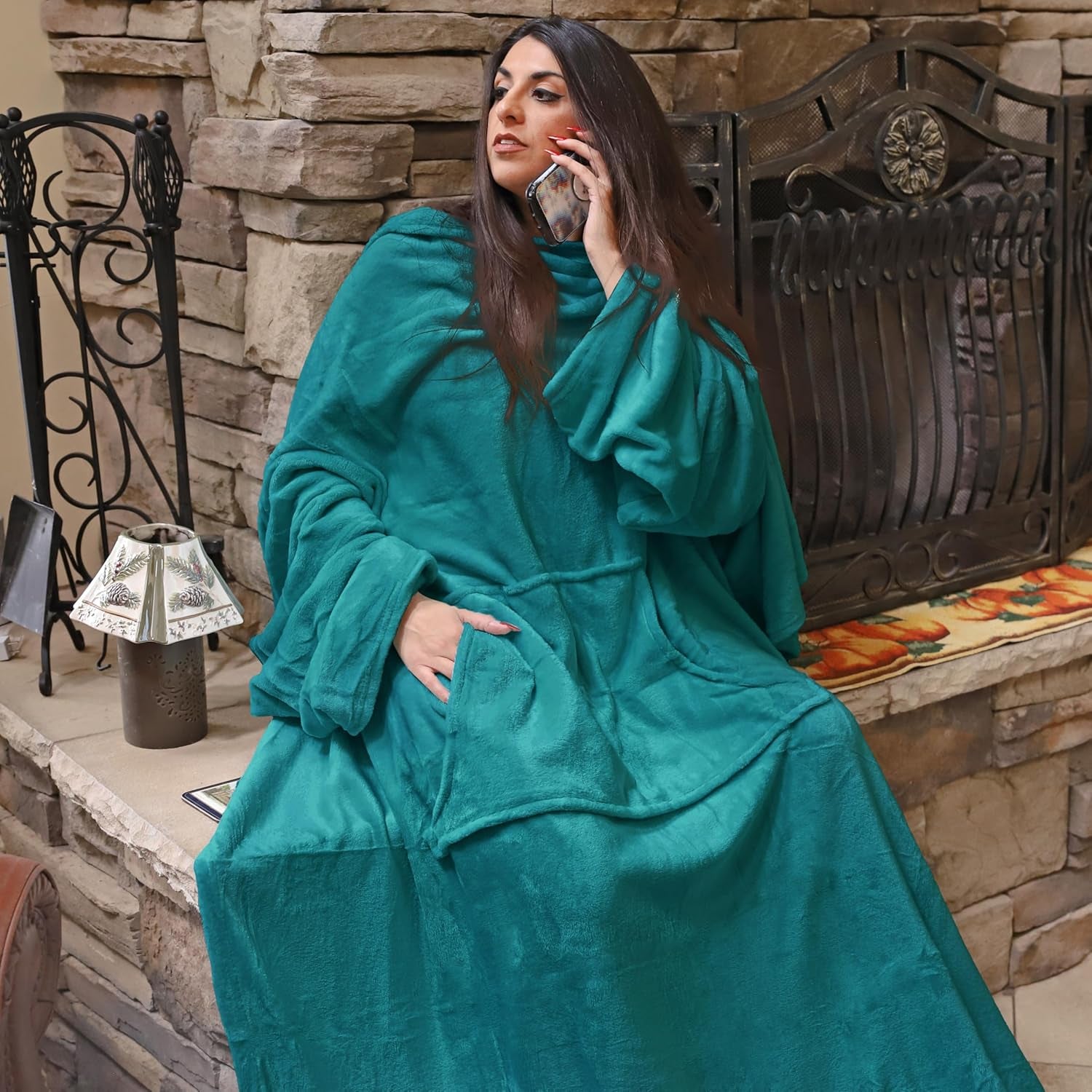 Wearable Blanket with Sleeves for Adults, Softness Comfort Warmth Fleece Gift for Women Men, Snuggy Body Throw TV Blanket for Home Office Lounge, Gift for Your Lover