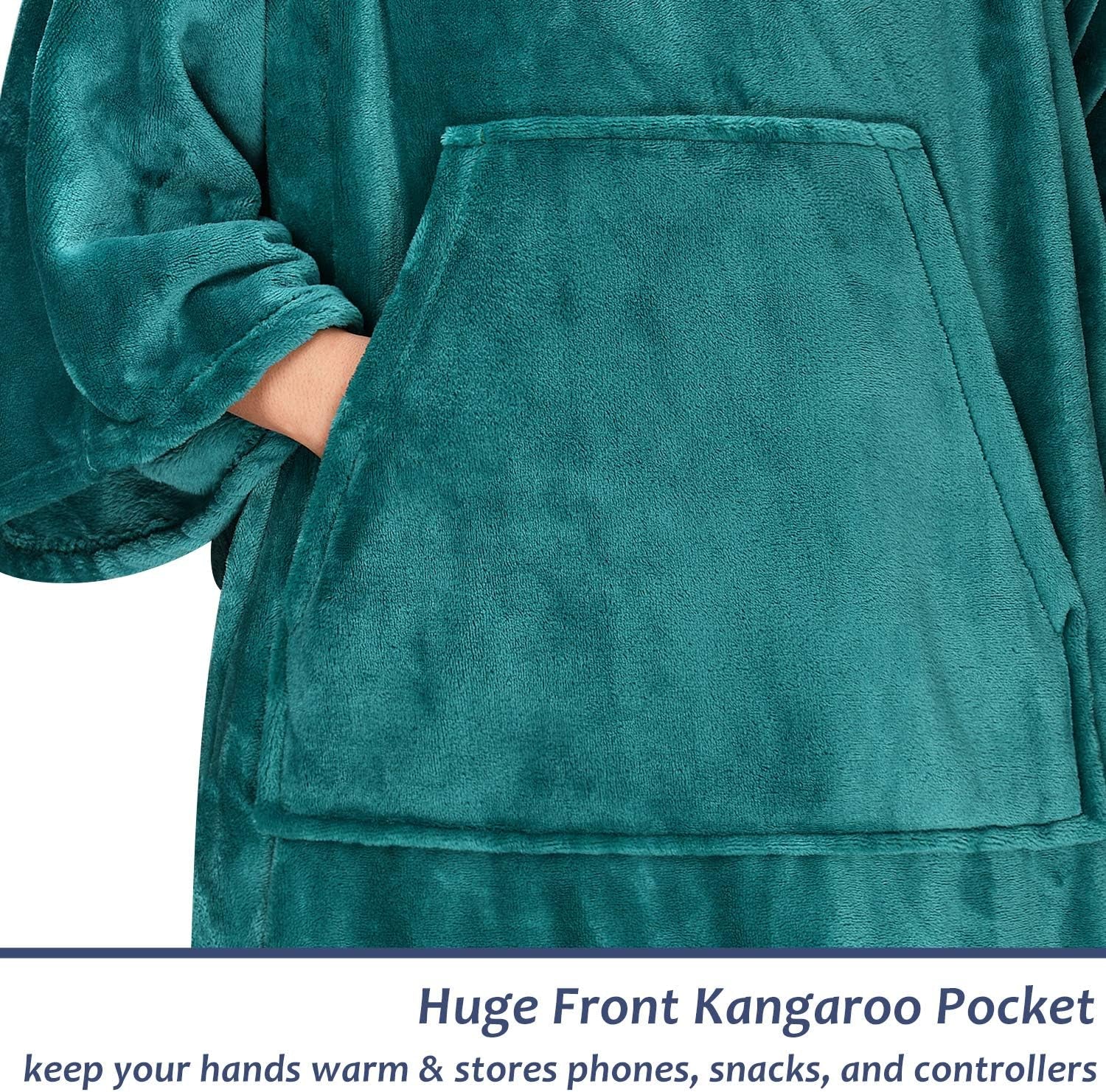 Wearable Blanket with Sleeves for Adults, Softness Comfort Warmth Fleece Gift for Women Men, Snuggy Body Throw TV Blanket for Home Office Lounge, Gift for Your Lover
